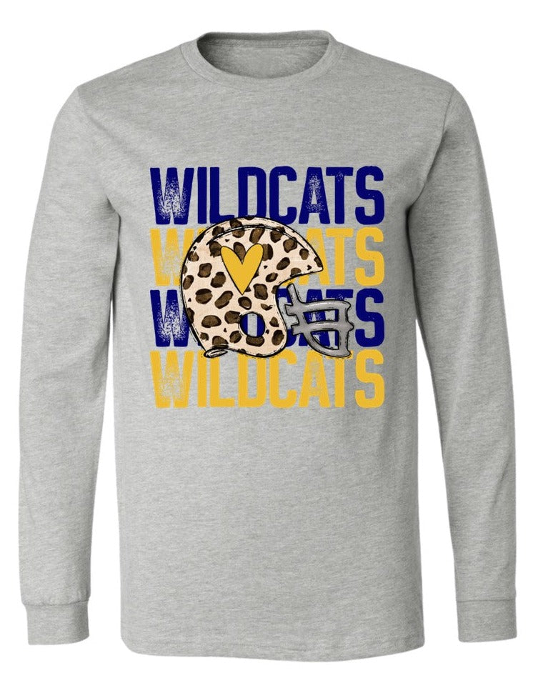 Wildcats Football - Athletic Heather - Tee, V-Neck, Sweatshirt, Long Sleeve Tee and Hoodie