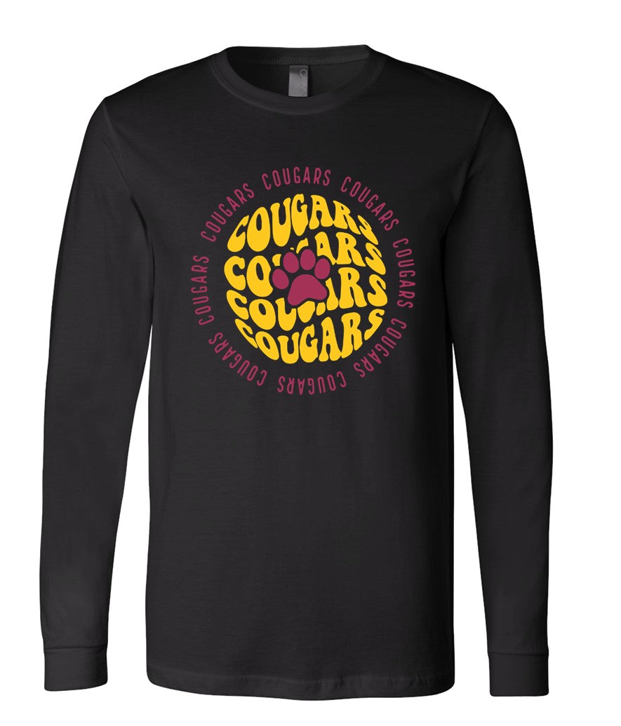 Circle Cougars on Black - Several Styles to Choose From!