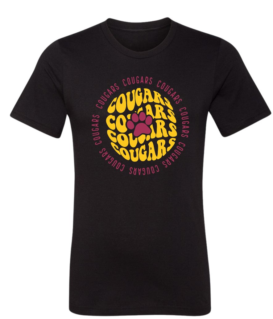 Circle Cougars on Black - Several Styles to Choose From!