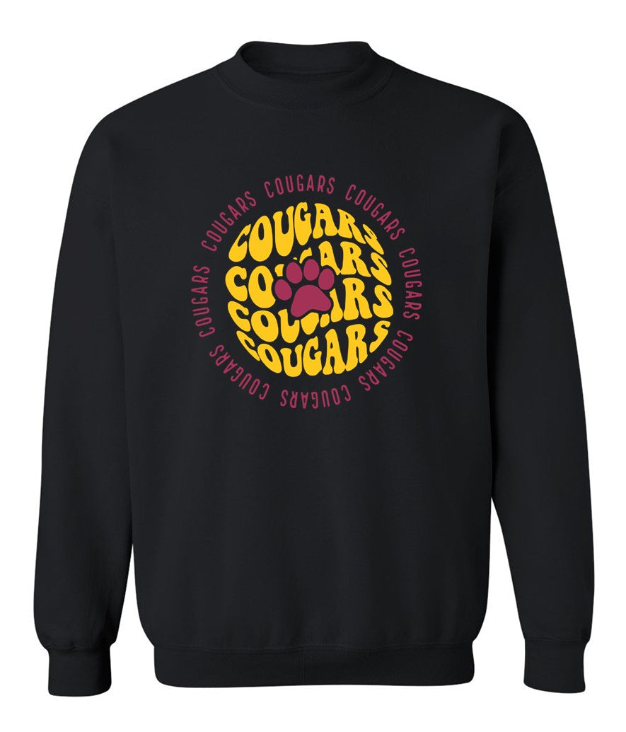Circle Cougars on Black - Several Styles to Choose From!