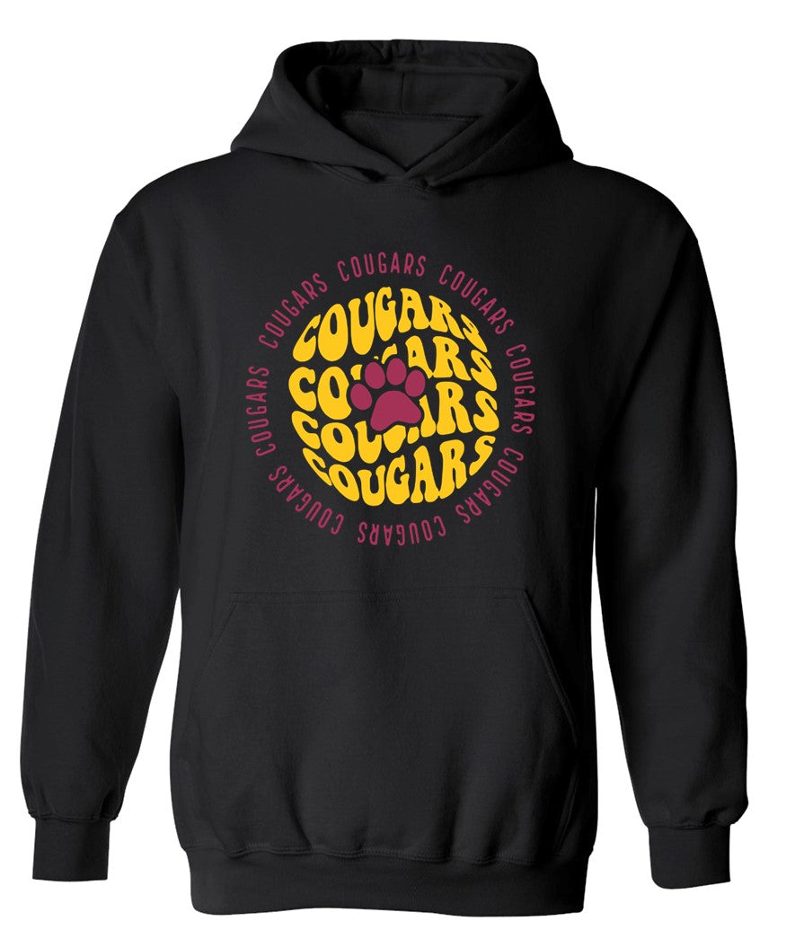 Circle Cougars on Black - Several Styles to Choose From!