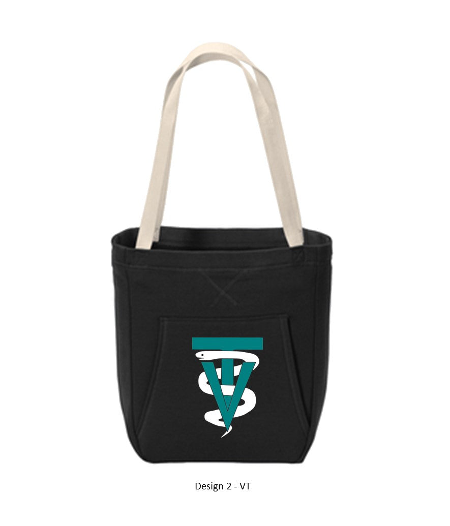 Core Fleece Sweatshirt Tote - Black - Several Designs to Choose From!