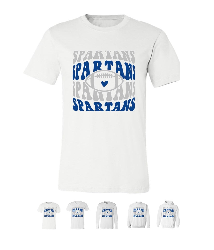 Spartans Football on White - Several Styles to Choose From!