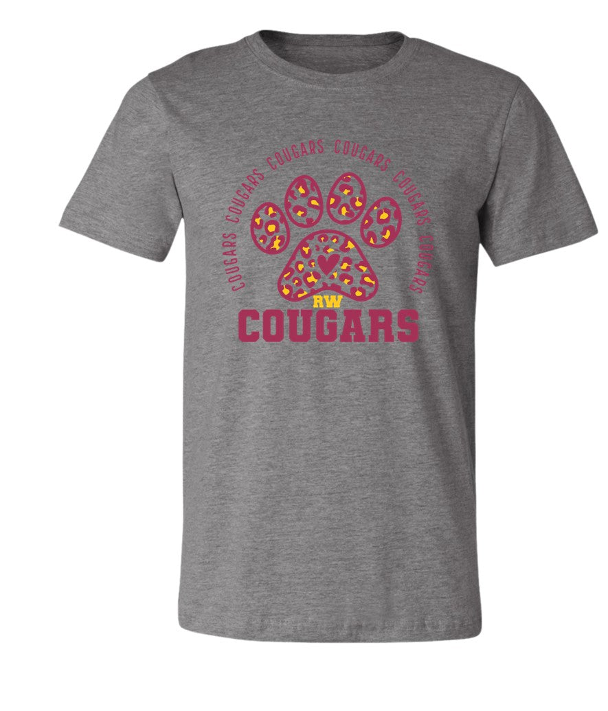 Cougars Paw Print on Deep Heather - Several Styles to Choose From!