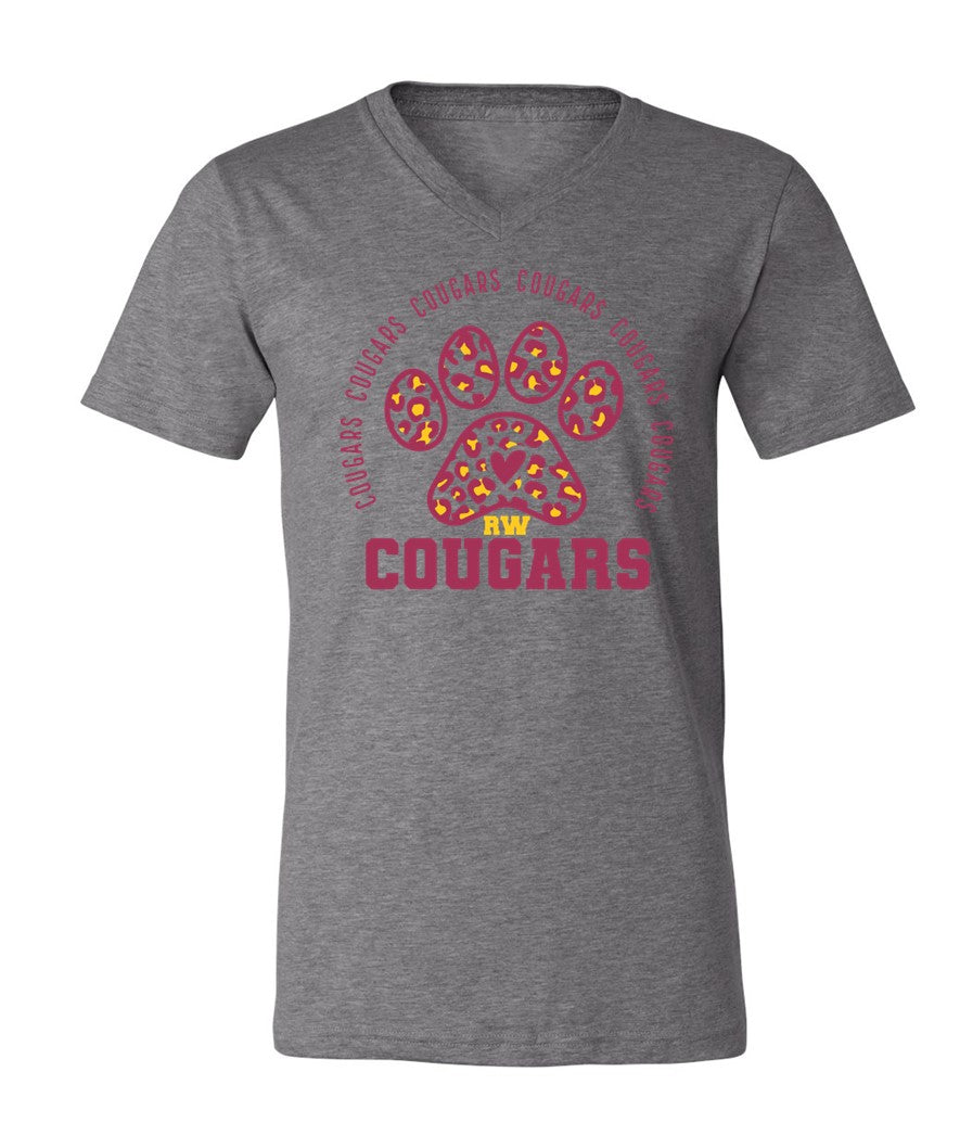 Cougars Paw Print on Deep Heather - Several Styles to Choose From!