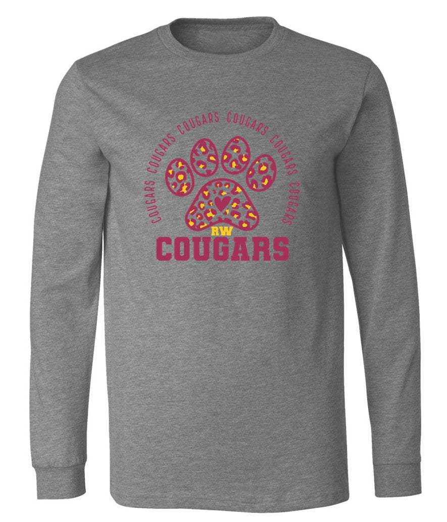 Cougars Paw Print on Deep Heather - Several Styles to Choose From!