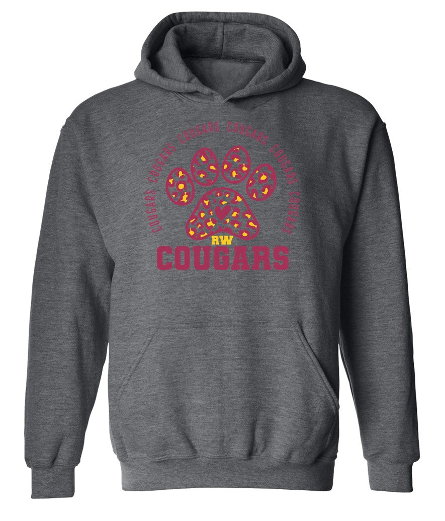 Cougars Paw Print on Deep Heather - Several Styles to Choose From!