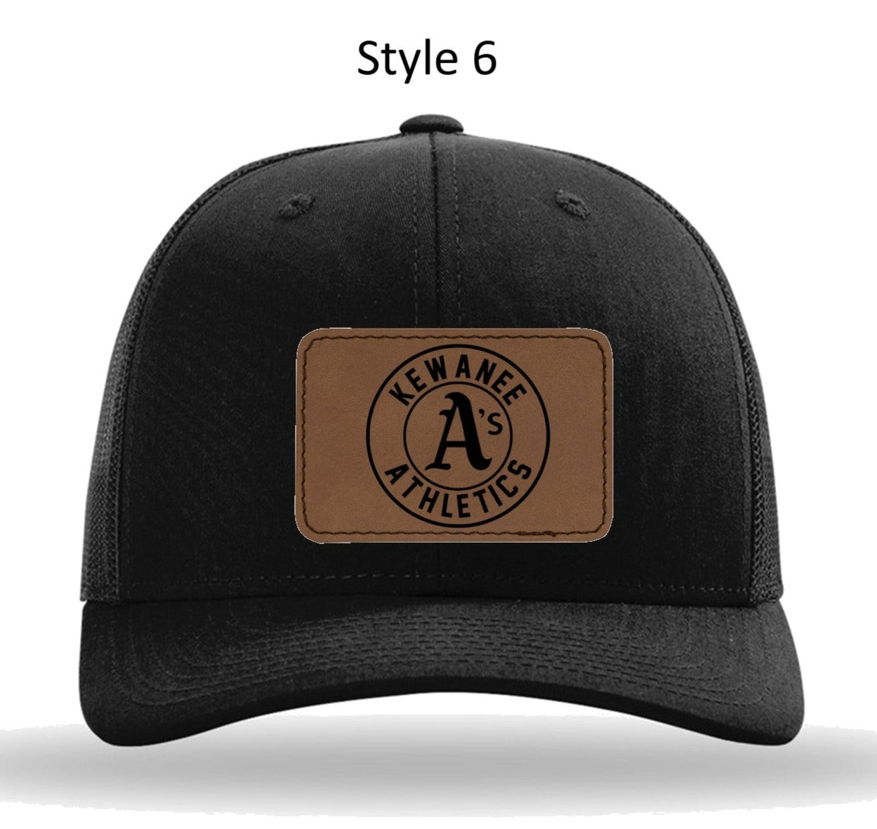Kewanee A's - Richardson 112 Hats with Rectangle Patch on Front