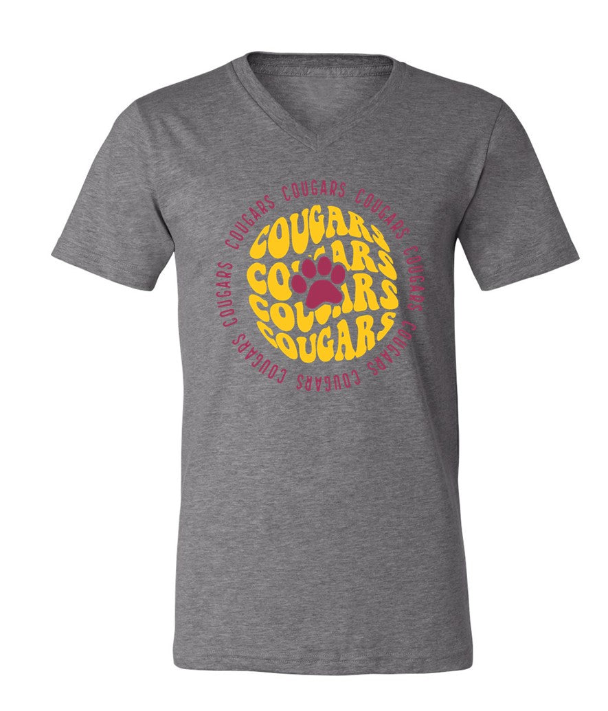 Circle Cougars on Deep Heather - Several Styles to Choose From!