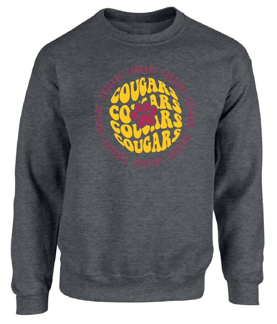 Circle Cougars on Deep Heather - Several Styles to Choose From!
