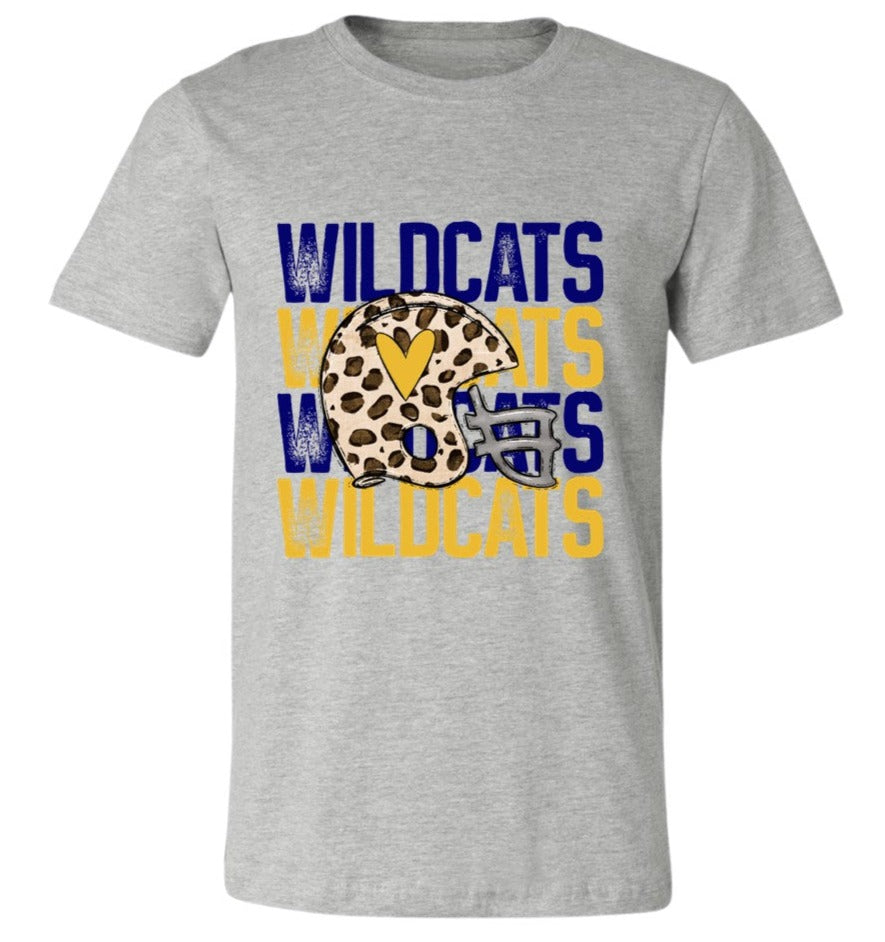 Wildcats Football - Athletic Heather - Tee, V-Neck, Sweatshirt, Long Sleeve Tee and Hoodie