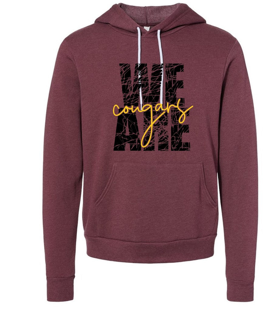 We are Cougars on Heather Maroon - Several Styles to Choose From!