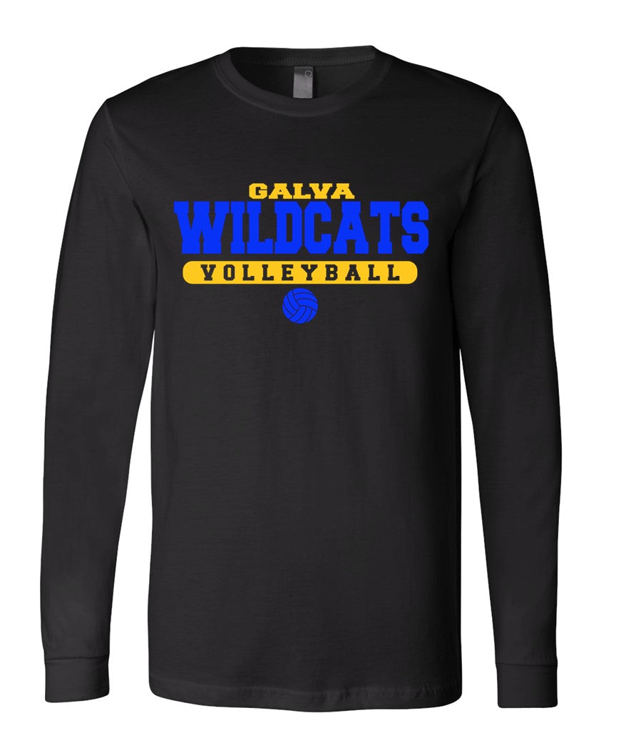 Galva Wildcats Volleyball on Black - Several Styles to Choose From!
