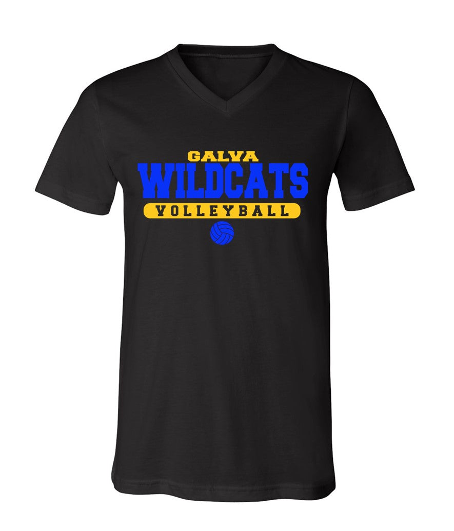 Galva Wildcats Volleyball on Black - Several Styles to Choose From!