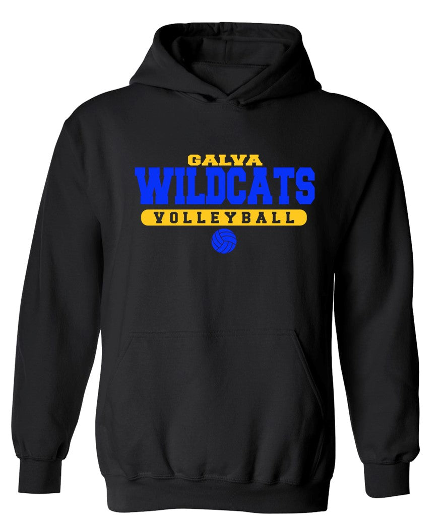 Galva Wildcats Volleyball on Black - Several Styles to Choose From!