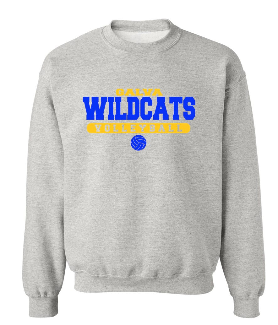 Galva Wildcats Volleyball on Grey - Several Styles to Choose From!