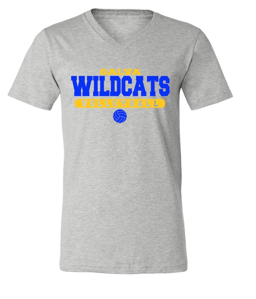 Galva Wildcats Volleyball on Grey - Several Styles to Choose From!
