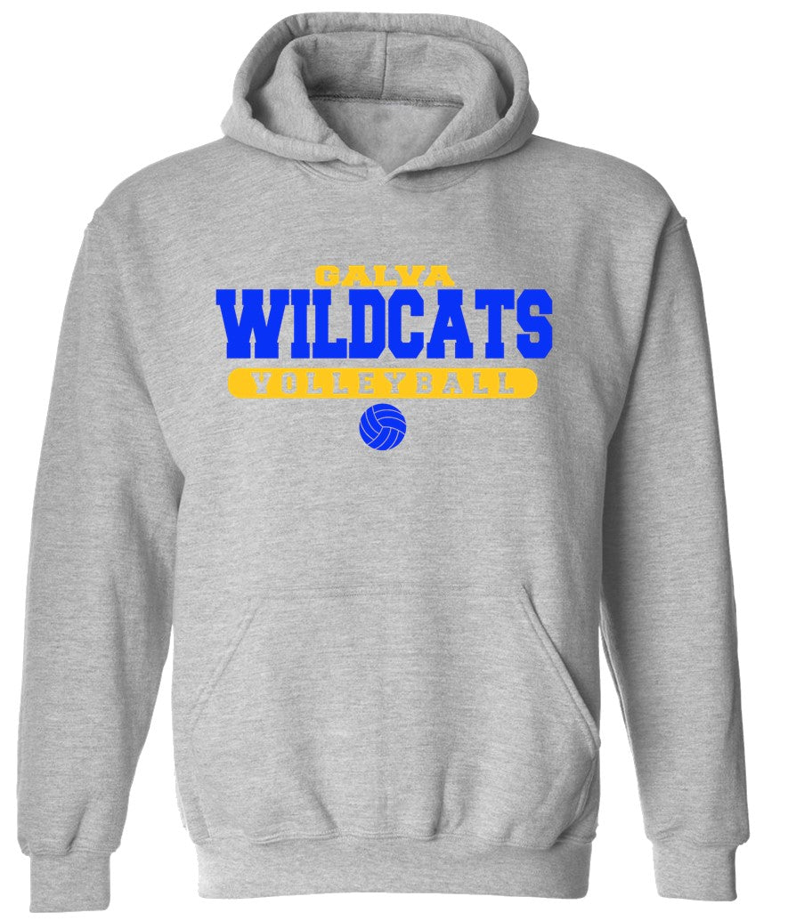 Galva Wildcats Volleyball on Grey - Several Styles to Choose From!