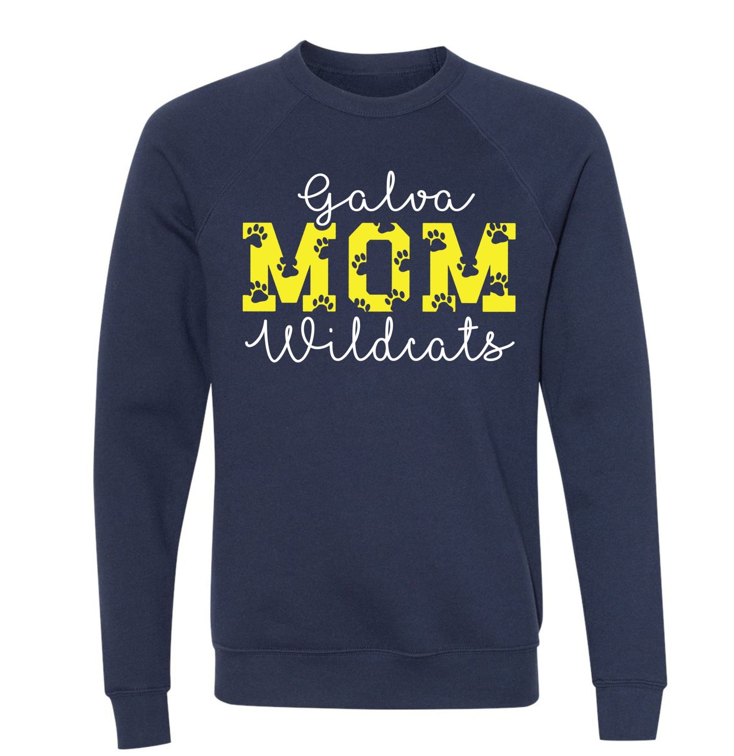 Galva Wildcats Mom - BELLA + CANVAS Crew Sweatshirts