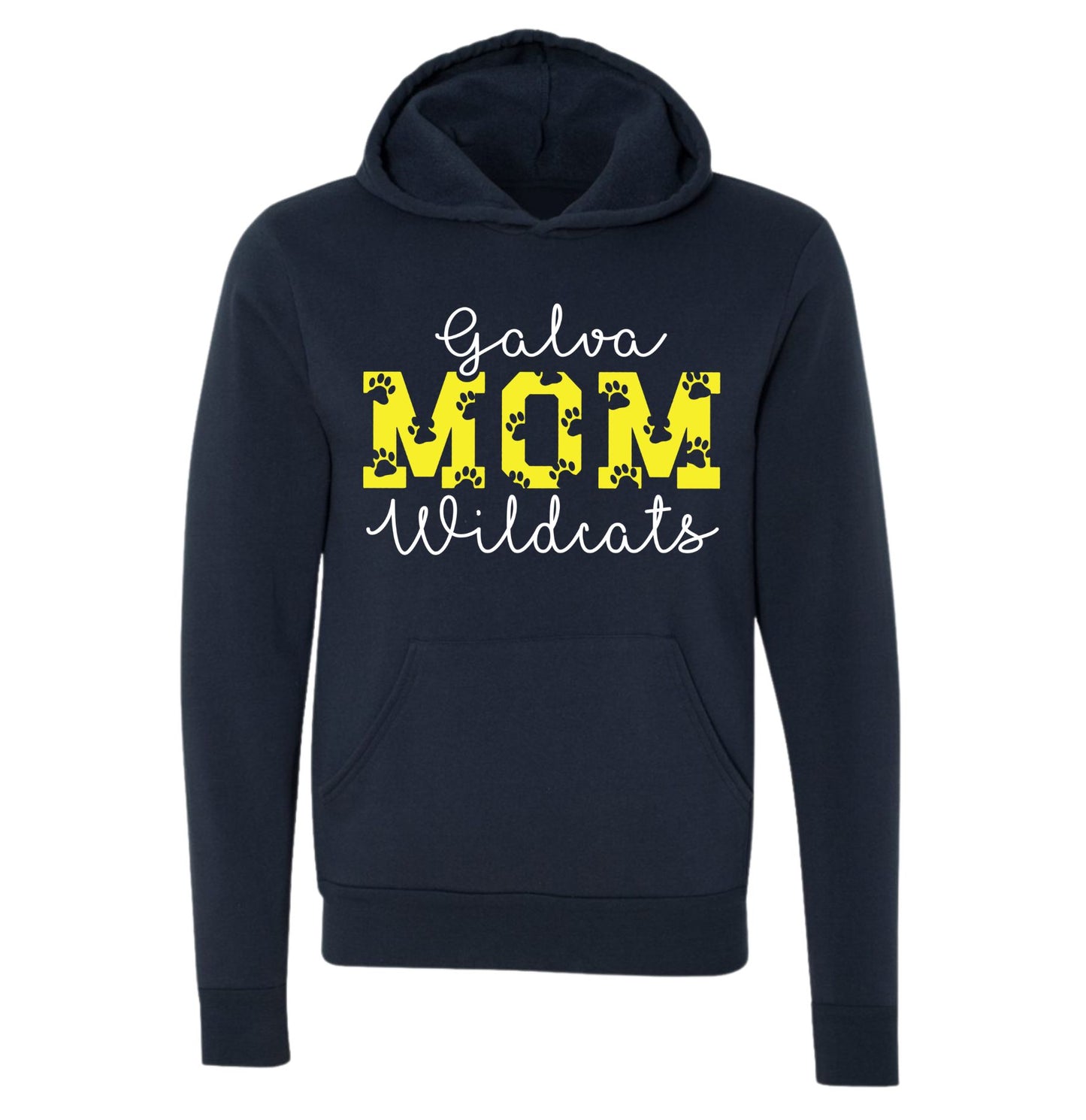 Galva Wildcats Mom - BELLA + CANVAS Brand Hoodie Sweatshirts