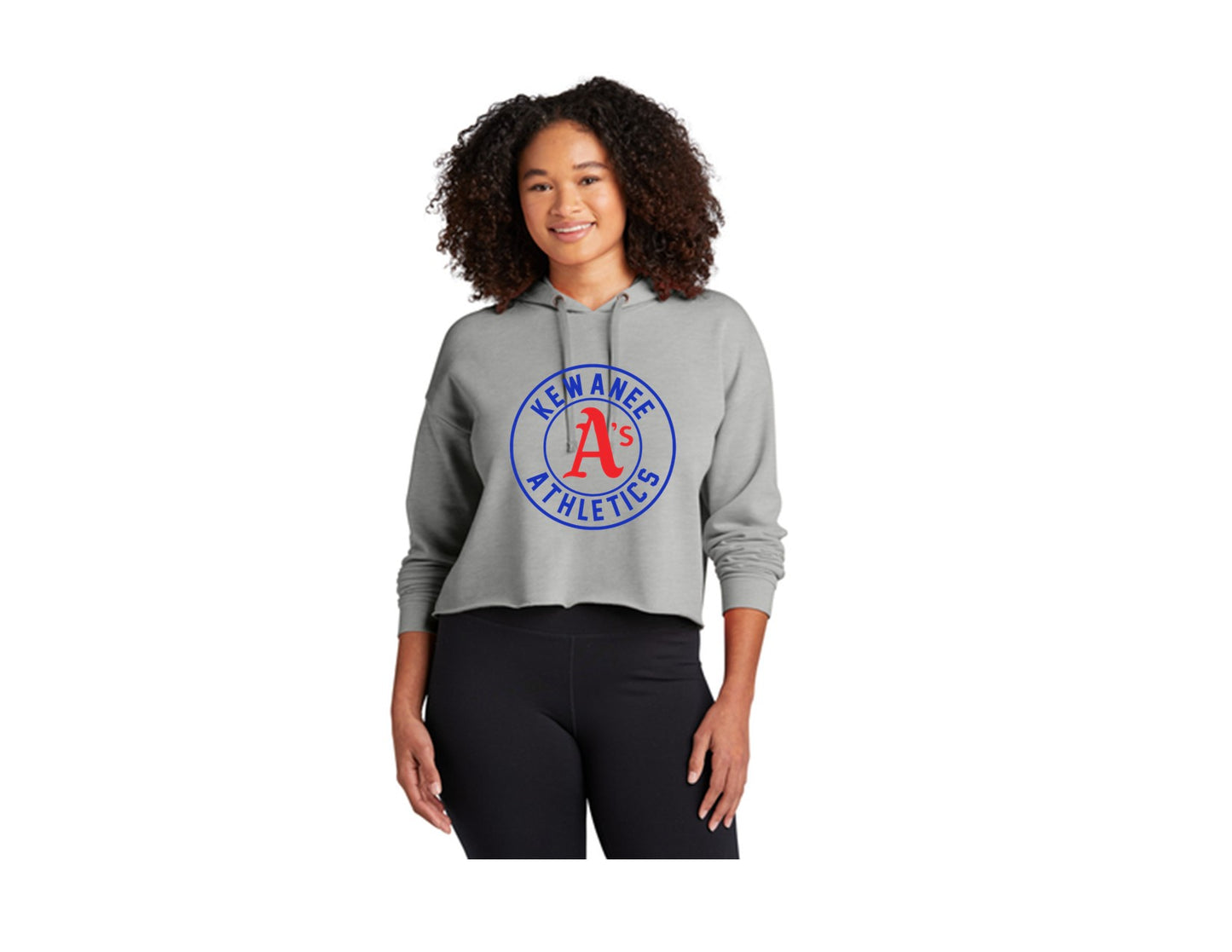 Kewanee A's - Crop Hooded Pullover