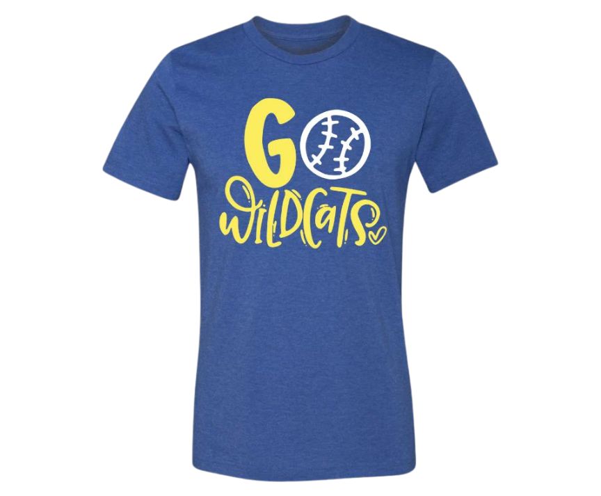 Go Wildcats Baseball/Softball Tee