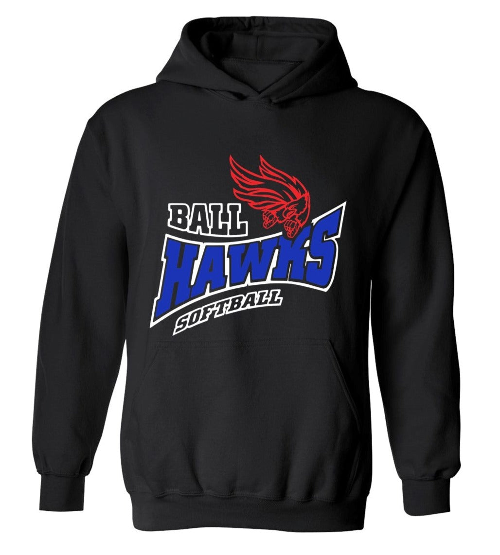 Ballhawks Black shirt with White outline - Lots of style options!