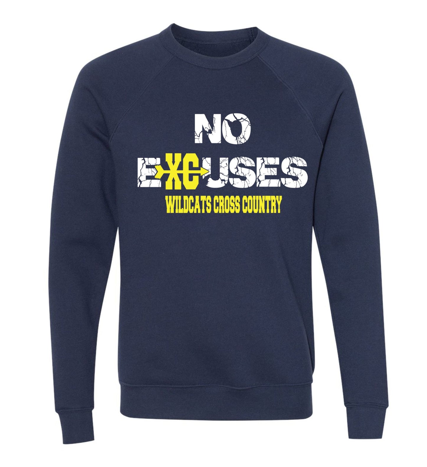 Galva Wildcats Cross Country No Excuses Crew Sweatshirt