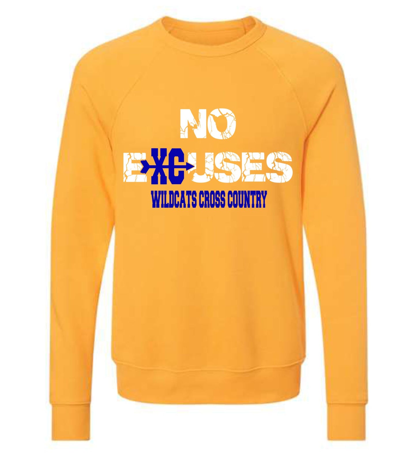 Galva Wildcats Cross Country No Excuses Crew Sweatshirt