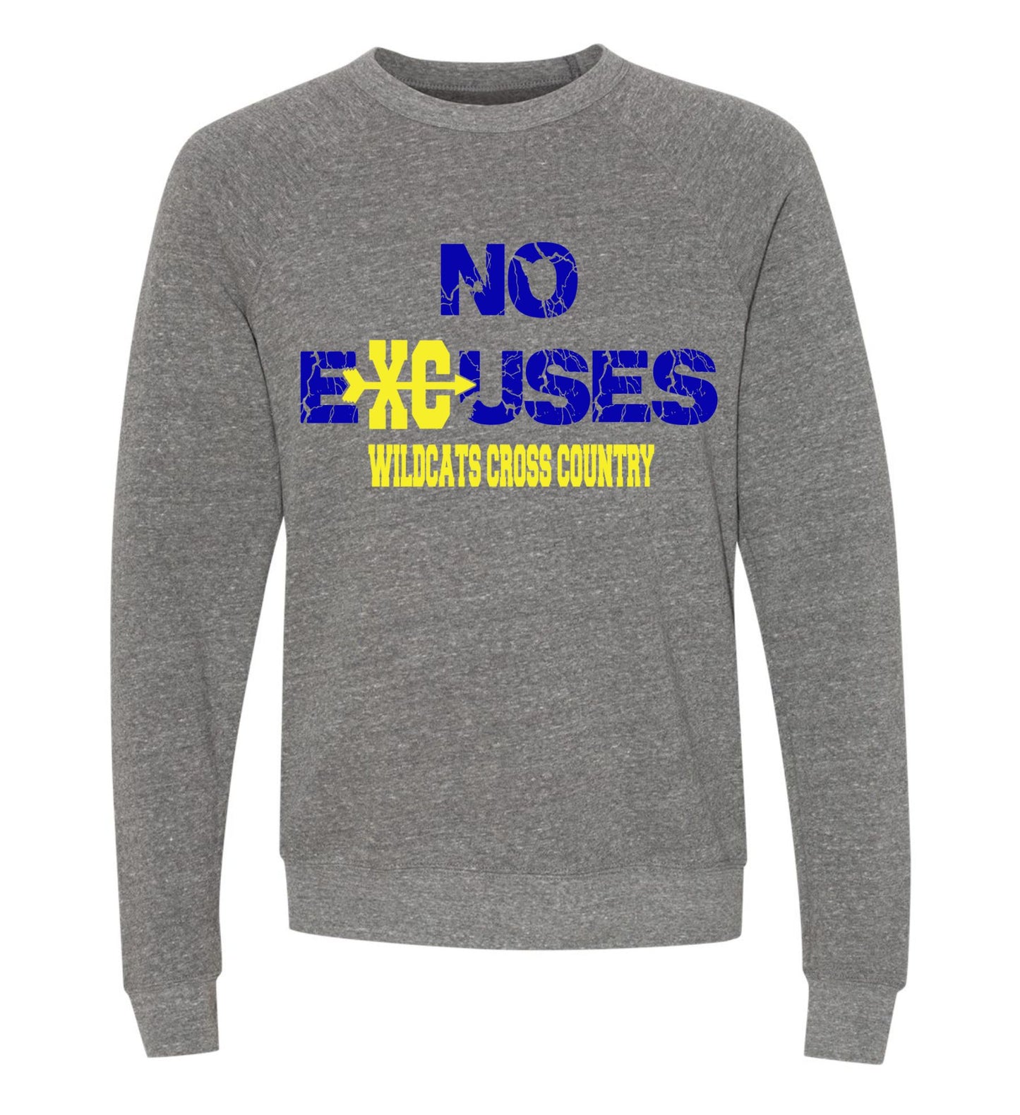 Galva Wildcats Cross Country No Excuses Crew Sweatshirt