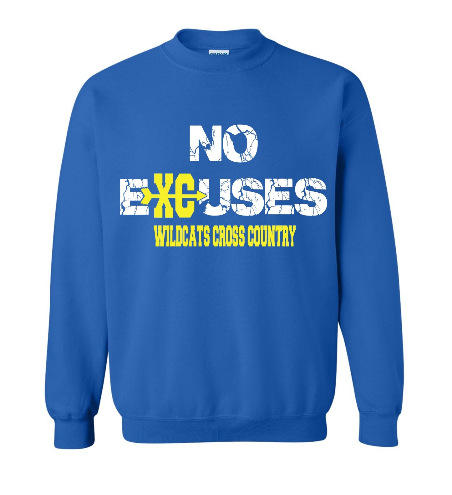 Galva Wildcats Cross Country No Excuses Crew Sweatshirt