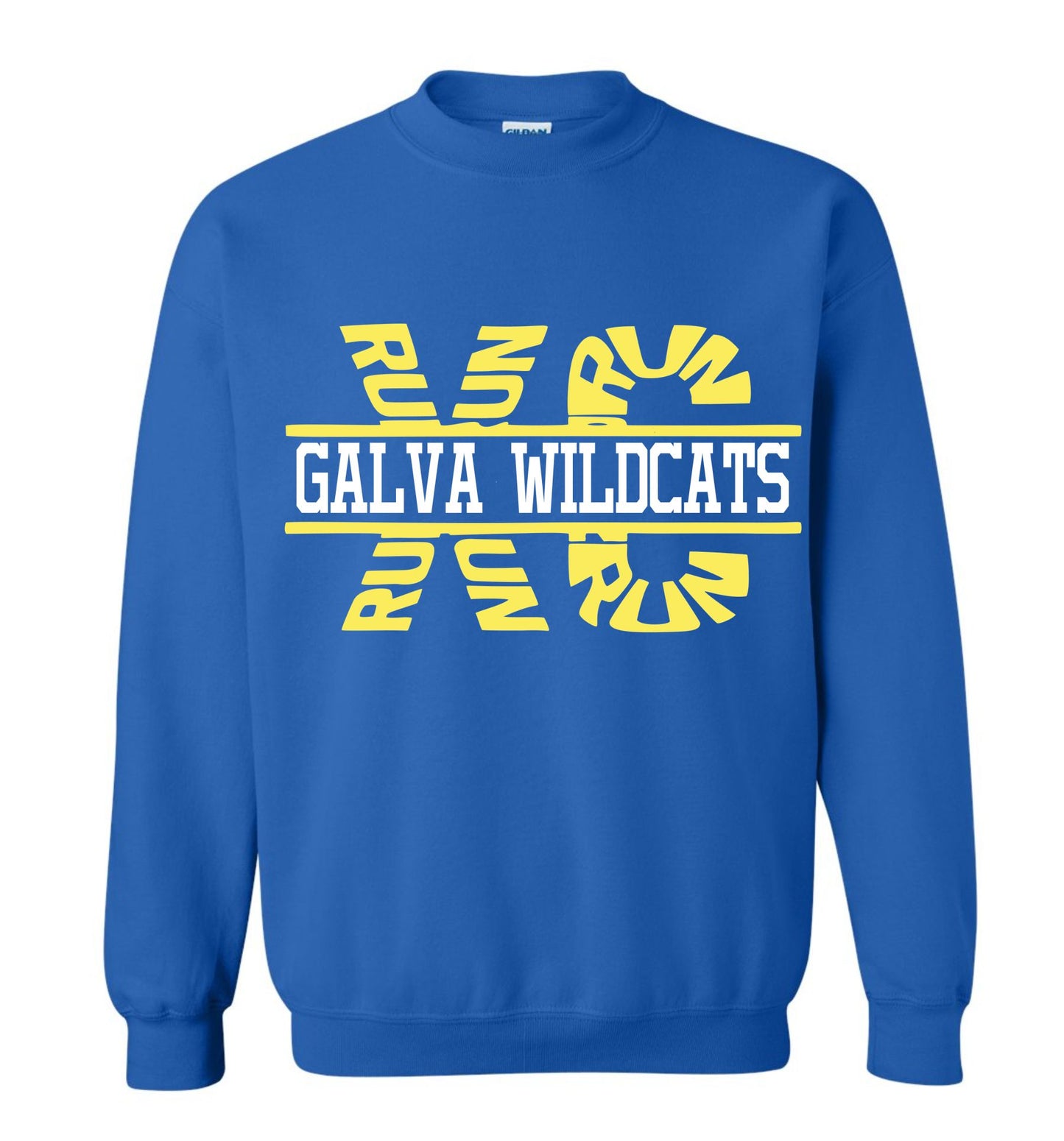 Galva Wildcats Cross Country Run Crew Sweatshirt