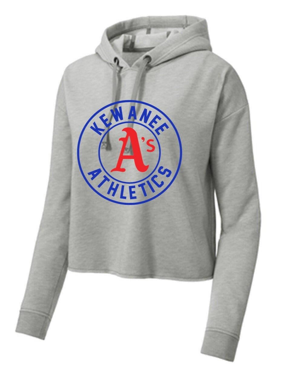 Kewanee A's - Crop Hooded Pullover