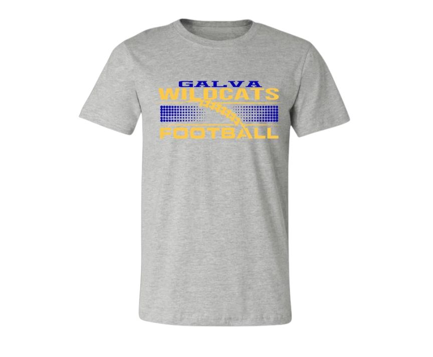 Wildcats Football Tee-Gray