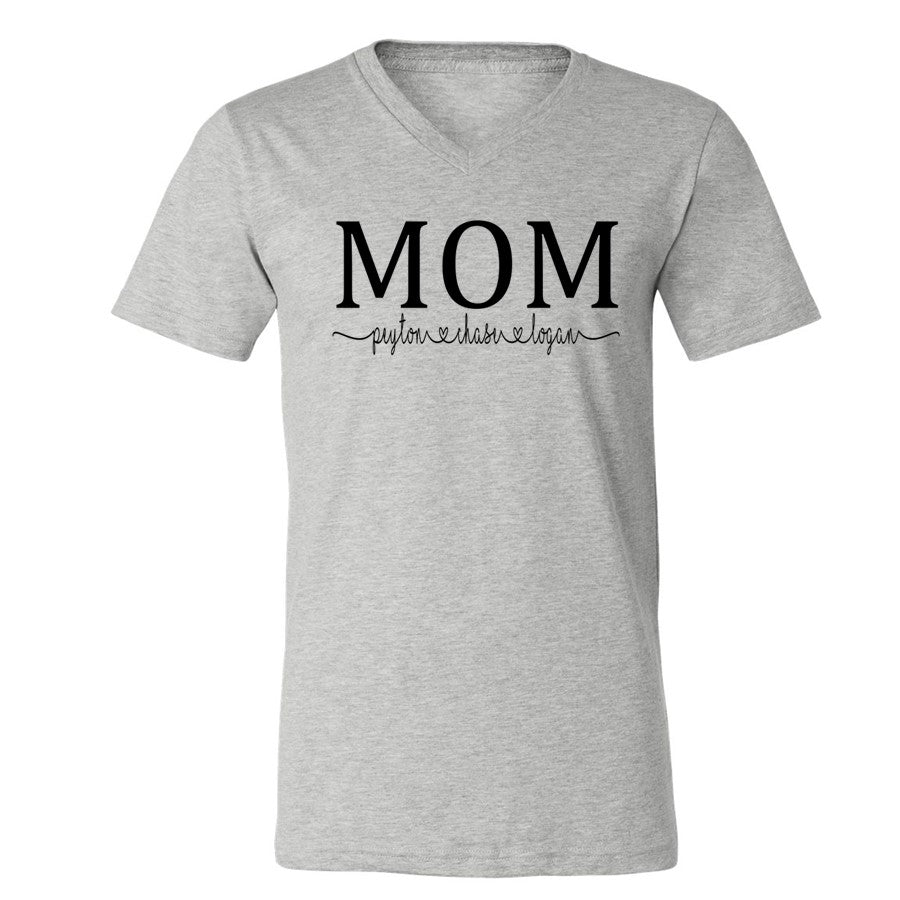 Personalized Mom, Grandma, Gigi, Mema, Mimi - Tee and Vneck Tee