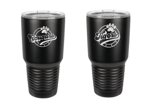 30 oz. Black Insulated Tumbler with Slider Lid - Engraved with Logo