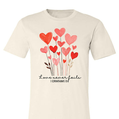 Love Never Fails- Black Print- You Pick the Style and Color!