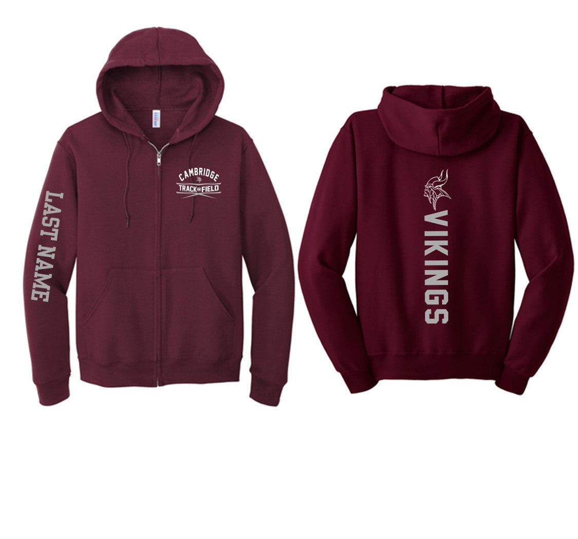 Cambridge Zip-up Hoodie - Jr. High Track - Adult Sizes Only