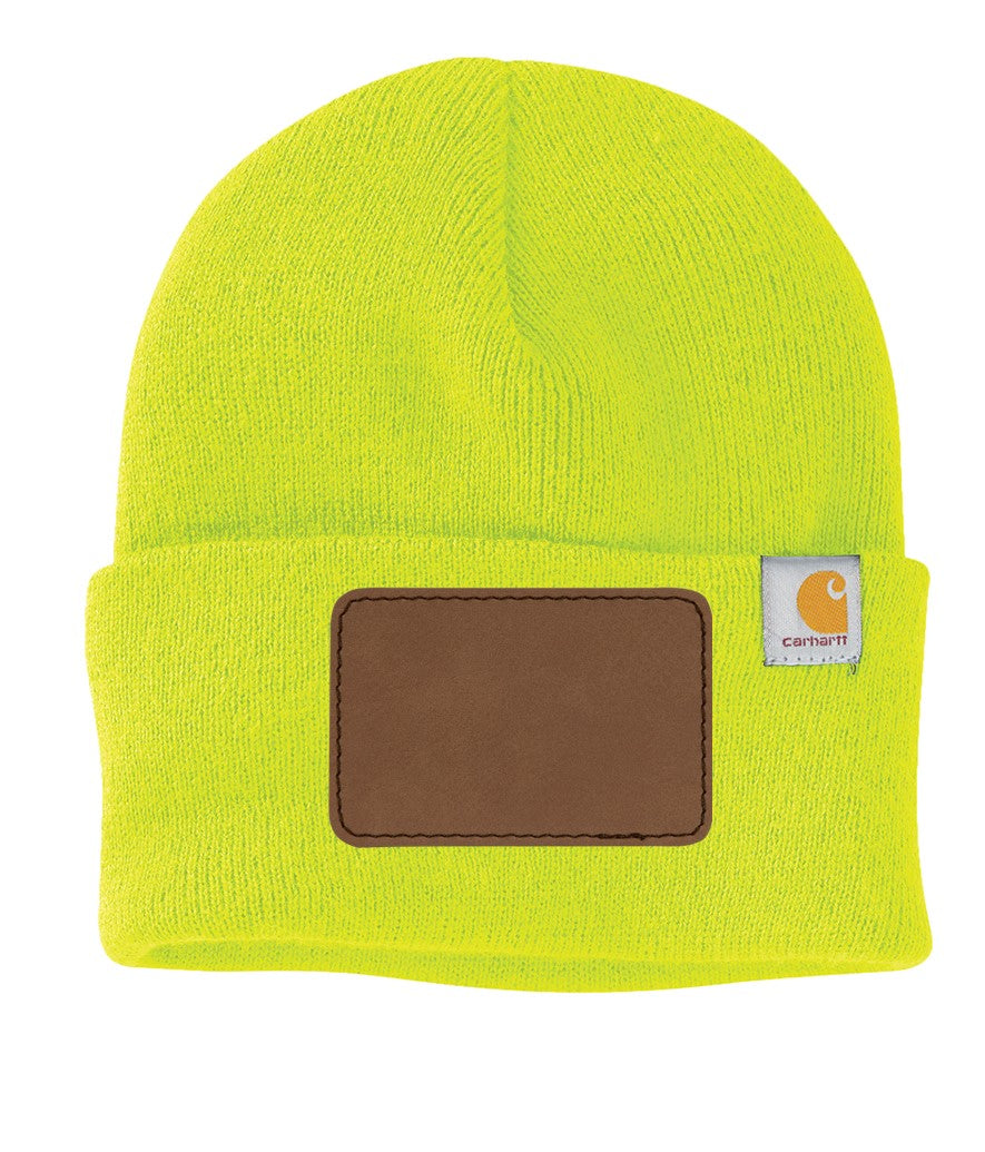 Carhartt® Watch Cap 2.0 - Personalized with a Rectangle Patch in Dark Brown