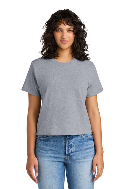 Green Xtreme on Crop Tee- Heather Gray