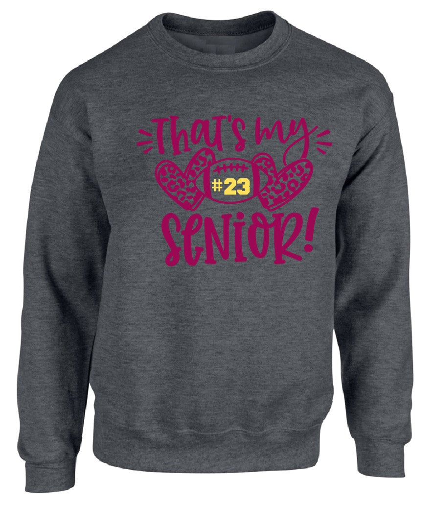 R/W - That's my Senior on Deep Heather - Several Styles to Choose From!