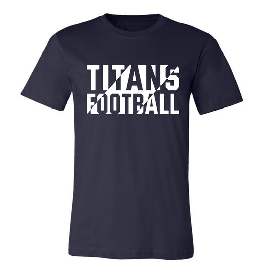 AW Titans Football Graphic on Navy - Several Styles to Choose From!