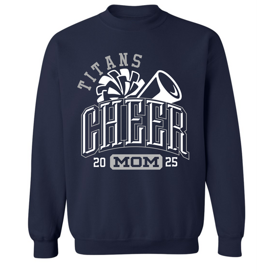 AW Titans Cheer Mom on Navy- Several Styles to Choose From!