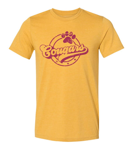Cougars - on Heather Mustard and Gold - Several Styles to Choose From!