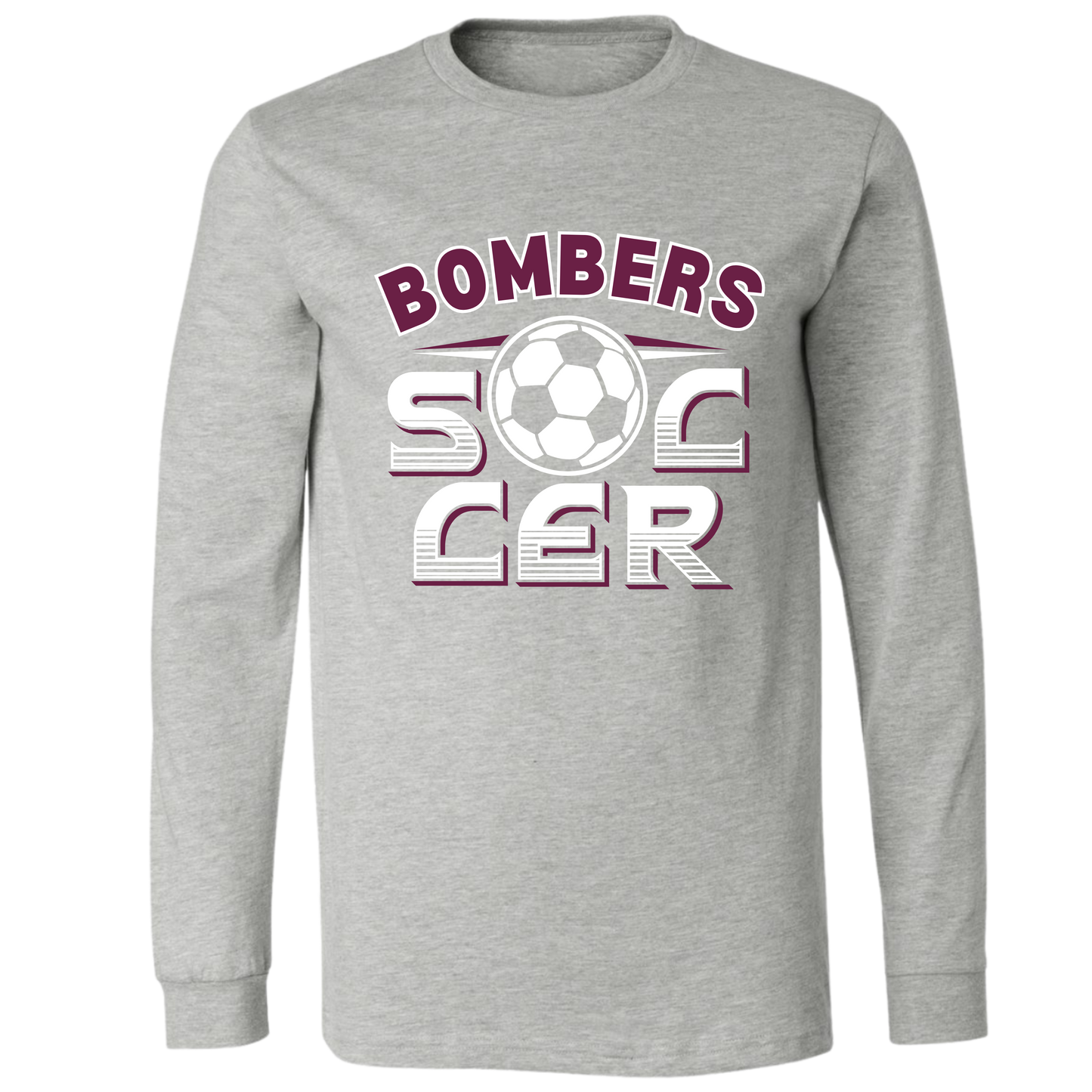 Bombers Soccer on Sport Gray- Several Styles to Choose From!