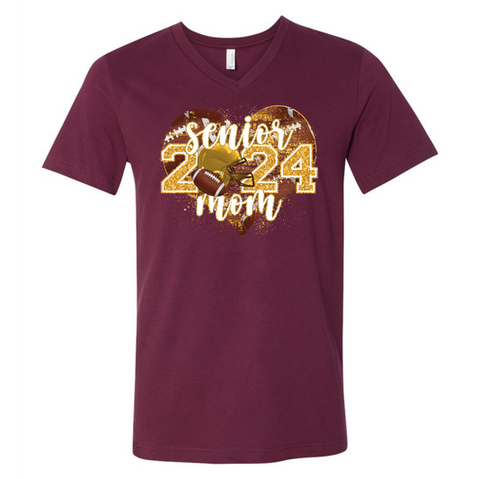 R/W - Football Mom 2024 on Maroon- Several Styles to Choose From!
