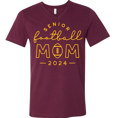 R/W - Senior Football Mom on Maroon- Several Styles to Choose From!