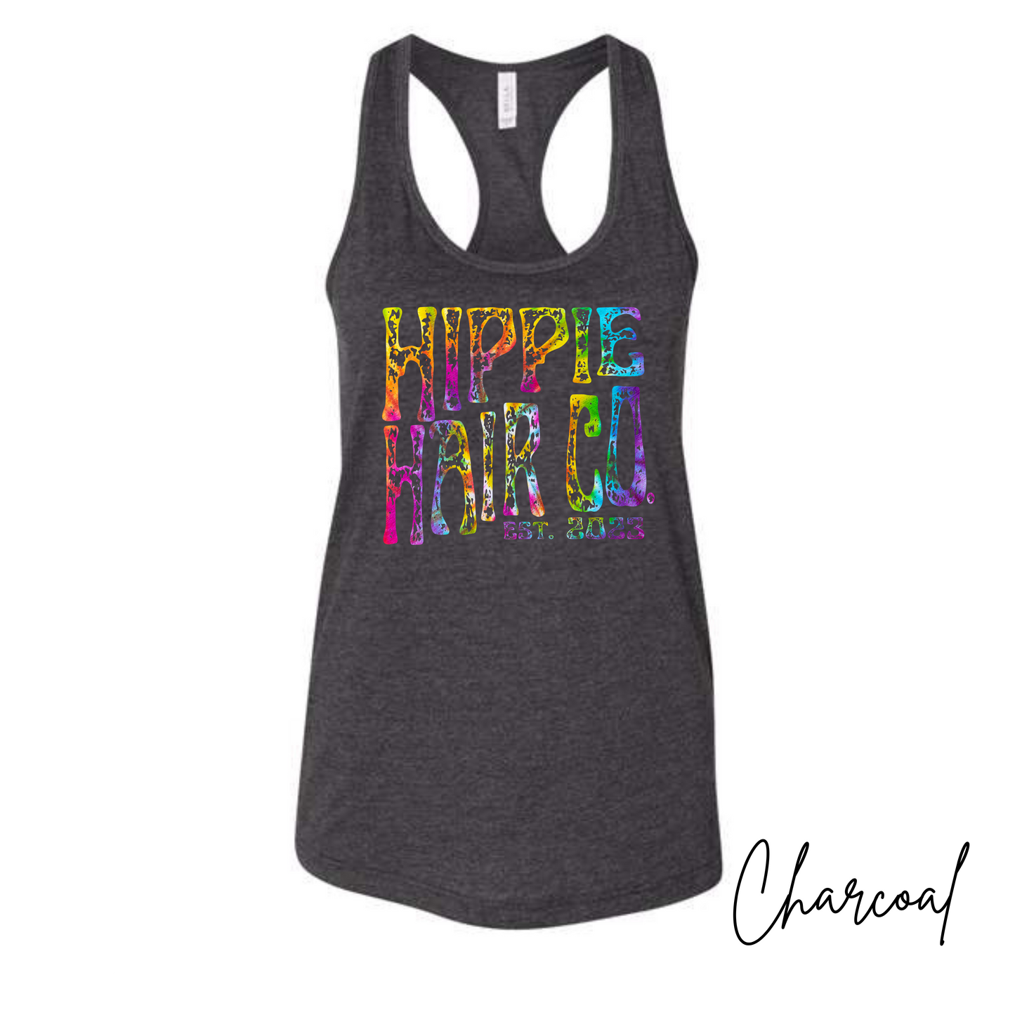 Hippie Hair Co. in Tie Dye Print- Tank Top- Bella + Canvas