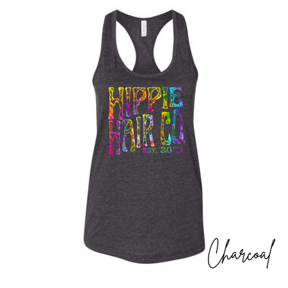 Hippie Hair Co. in Tie Dye Print- Tank Top- Bella + Canvas