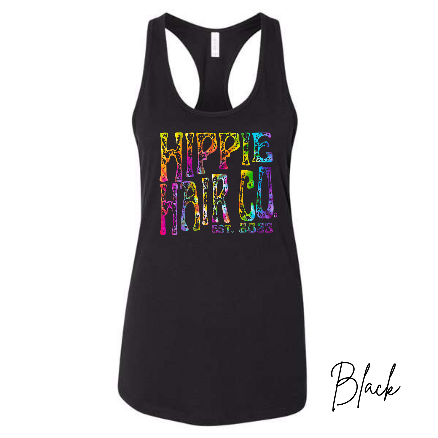 Hippie Hair Co. in Tie Dye Print- Tank Top- Bella + Canvas